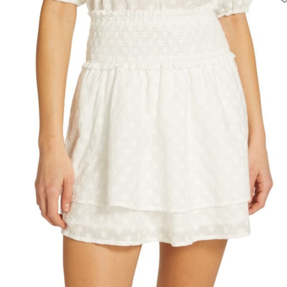 RAILS
Addison Smocked Cotton‎ Tiered Miniskirt